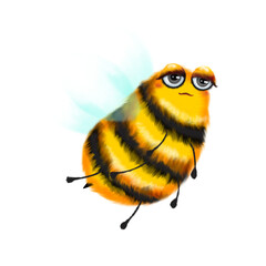  A cute and fluffy little bee