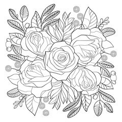 Fototapeta premium seamless pattern with flowers