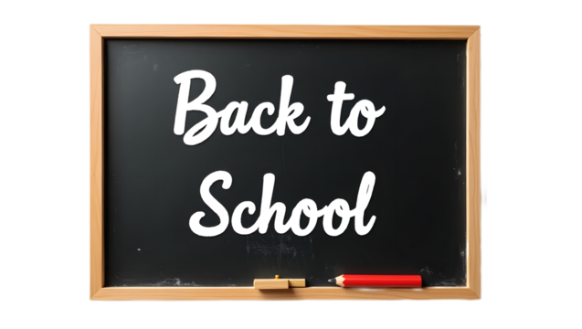 Back to school chalk doodles on blackboard with light glow.