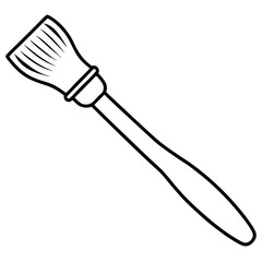 White color brush line art vector illustration 