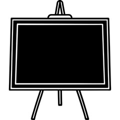 Blackboard line art vector illustration 