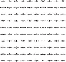 Fototapeta premium Classic black horizontal ornament elements in vector format with transparent background for elegant decorations