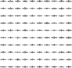 Fototapeta premium Elegant black horizontal vector ornaments with transparent background for sophisticated decorative designs