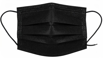 Black face mask, simple design