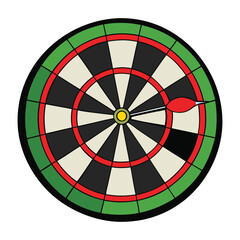 Classic dart board for fun and precision games. Features numbered sections and a bullseye target, perfect for casual play or serious competition. Aim, throw, and score!
