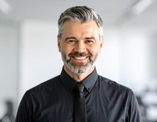 Businessman smiling confidently