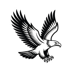 Obraz premium Majestic eagle with spread wings and sharp talons bird raptor