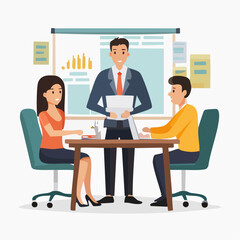 Business people working in office