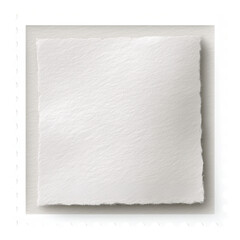 Serene blank white paper cutout inside postage stamp frame. minimal and classic empty background for your message