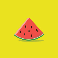 slice of watermelon vector illustration