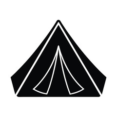 Fototapeta premium Outdoor Emergency Tent Icon Vector Illustration