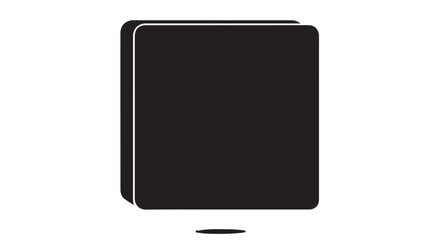 Black square icon. Geometric shape and design element illustration.