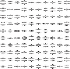 Fototapeta premium Elegant black ornament vector with vintage flourish decoration