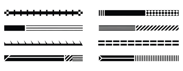 Racing stripes for car tuning pack. vector stickers designed for covering car bodies, isolated on white background