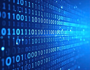 Abstract binary code background