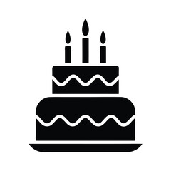 Birthday Cake Icon Vector Illustration