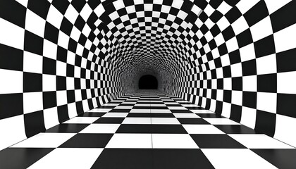 Checkered tunnel perspective (2)