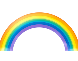  Realistic Rainbow Spectrum Arc, Transparent Background.