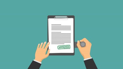 approved contract video animation approved document animated
