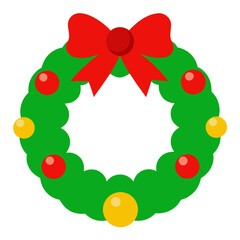 christmas wreath vector illustration