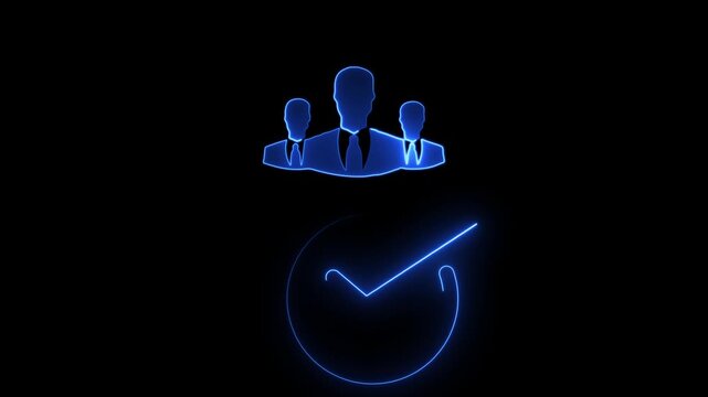 Public Trust icon, Public Relations concept for construction, Investment, business development and Engineering. People icon with certified sign isolated on transparent 