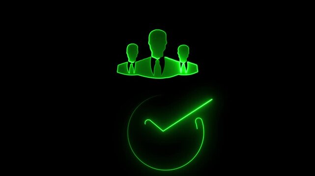 Public Trust icon, Public Relations concept for construction, Investment, business development and Engineering. People icon with certified sign isolated on transparent 