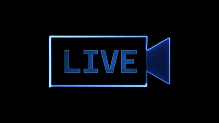 Animated Live Icon. Capture the Moment with Vibrant Visuals Perfect for Livestreaming and Real-Time Engagement. 4k - Powered by Adobe