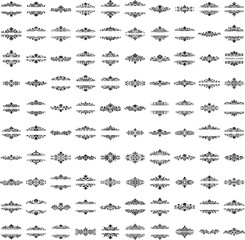 Obraz premium Elegant black flourish vector ornament with classic vintage detailsElegant black flourish vector ornament with classic vintage details