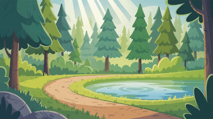 landscape with forest