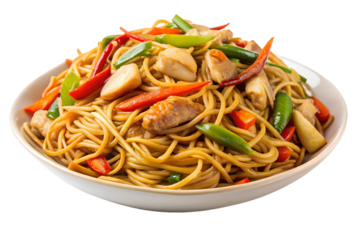 Chicken Chow Mein Png Isolated On Transparent Background