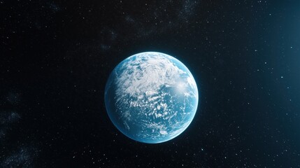 Fototapeta premium Planet A breathtaking view of Earth from space, highlighting the beauty of the planet.