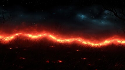 Night Sky, Fiery Grassland