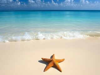 Stunning Starfish on Tropical Beach Summer Vacation Paradise