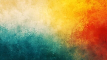 Fototapeta premium Abstract Watercolor Painting with Yellow, Orange, and Blue Texture