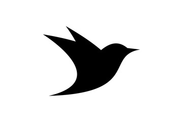 vector silhouette of a bird