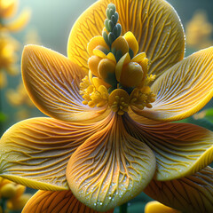 yellow archangel macro closeup