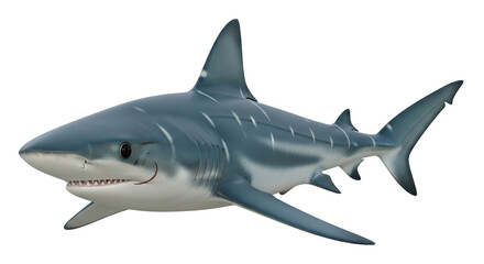 Isolated Shark on White Background