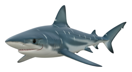 Isolated Shark on White Background