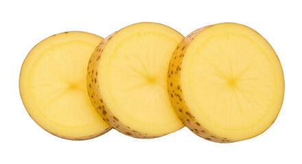 Isolated Sliced Potatoes