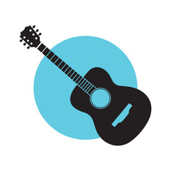 Guitar Silhouette, Guitar Vector, Black Guitar Vector and Illustration, Acoustic Guitar Silhouette Clipart, Cute Rock Guitar Silhouette, Musical Instrument Icon,  Musical Doodle Elements for Design

