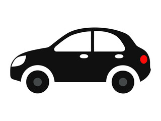 Fototapeta premium red car isolated on white background
