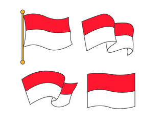 indonesian flag illustration