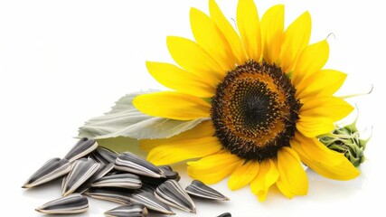 Close-up of sunflowers with seeds, great for food or nature theme