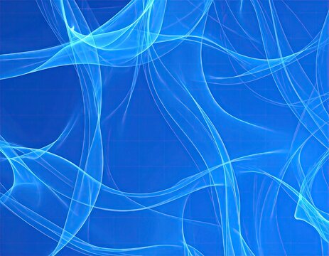 Abstract swirling lines on a blue grid - Powered by Adobe