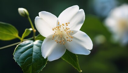 Obraz premium detailed close up of blooming jasmine flower