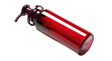 Isolated Red Liquid Soap