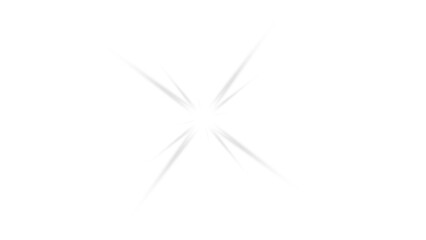 Bright Starburst Lens Flare Overlay, Transparent Background
