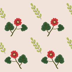 Seamless Botanical Pattern  Vector Art, Floral and Graphics