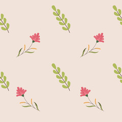 Seamless Botanical Pattern  Vector Art, Floral and Graphics