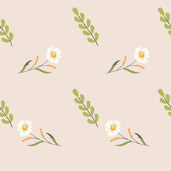 Seamless Botanical Pattern  Vector Art, Floral and Graphics